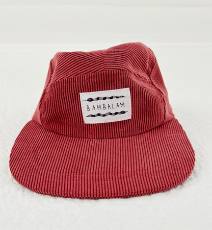 5 Panel Cap - Red Corduroy